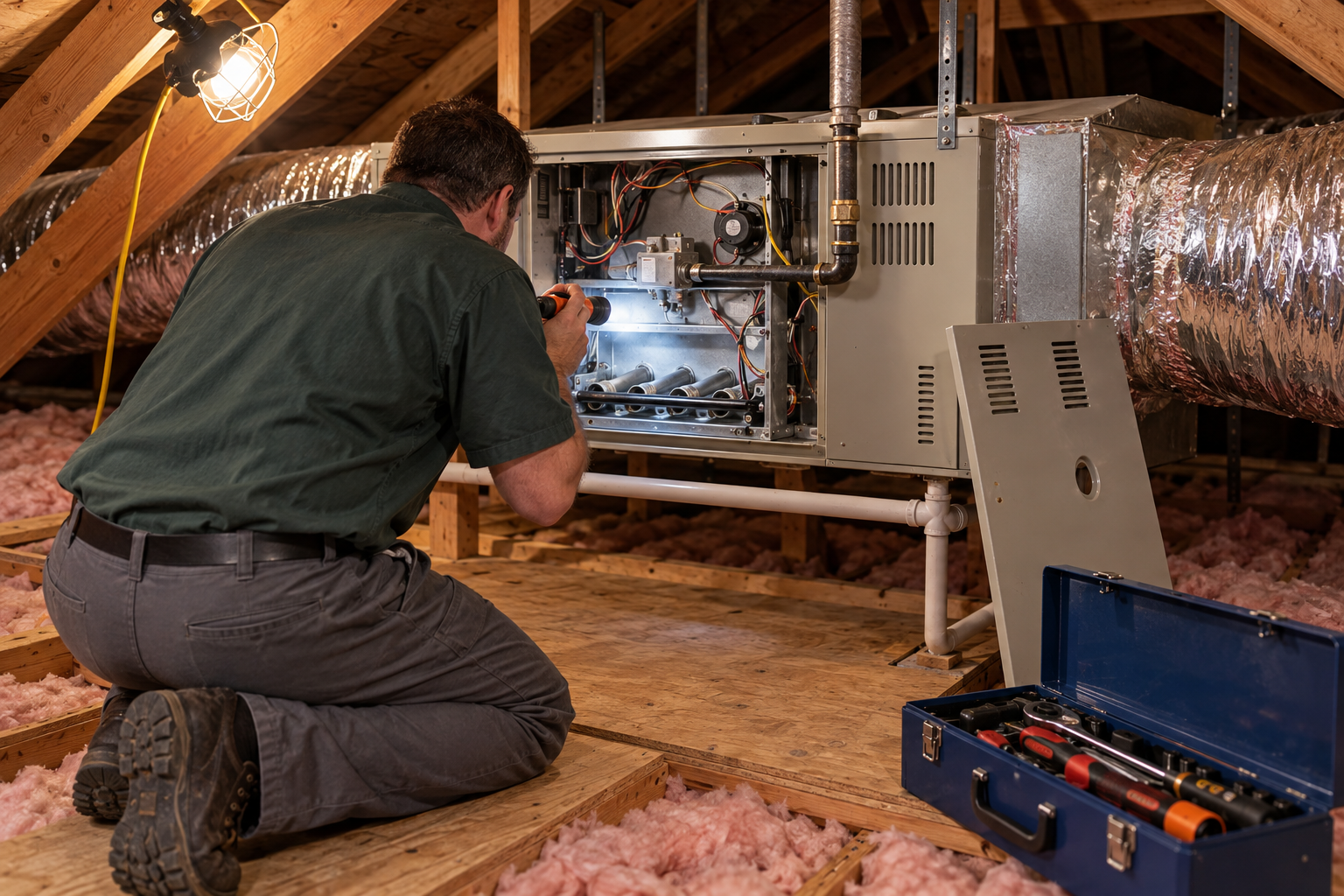 furnace repair at a Virginia Beach home