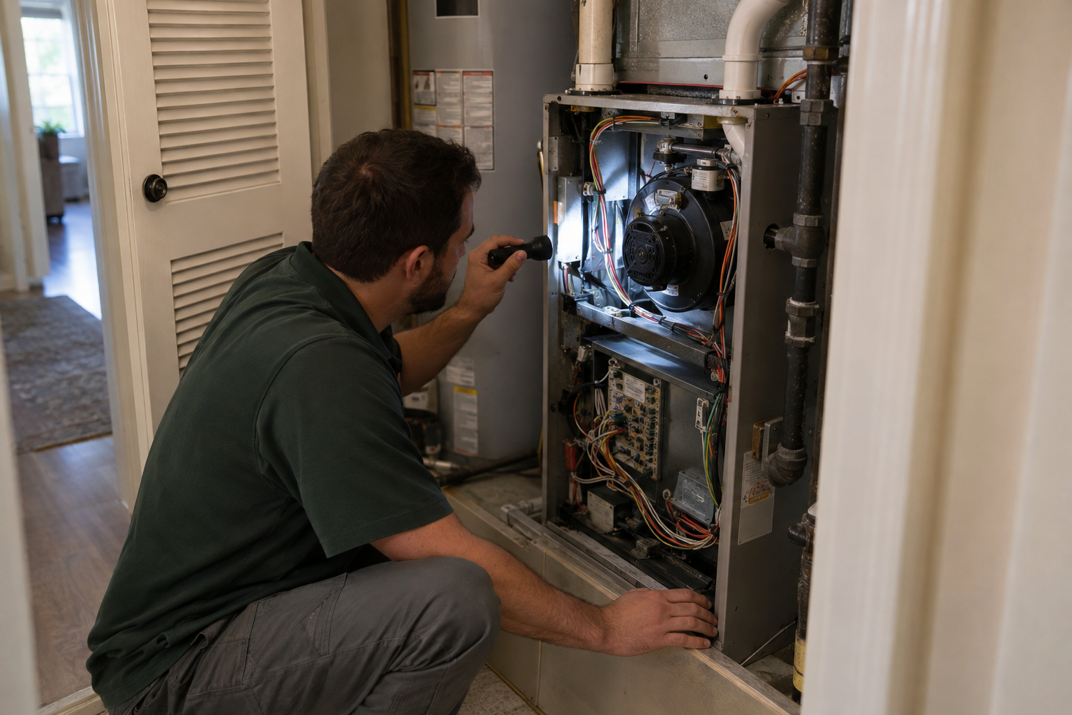 furnace repair in a Hampton home